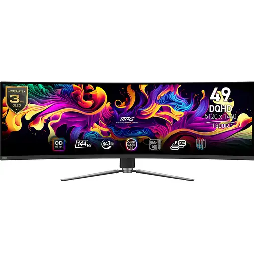 MSI MPG 491CQPDE QD-OLED pantalla para PC 124,5 cm (49") 5120 x 1440 Pixeles Dual