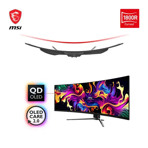 MSI MPG 491CQPDE QD-OLED pantalla para PC 124,5 cm (49") 5120 x 1440 Pixeles Dual
