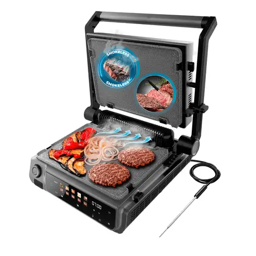 Cecotec Rock'nGrill 2000 Smash PerfectCook parrilla eléctrica de contacto