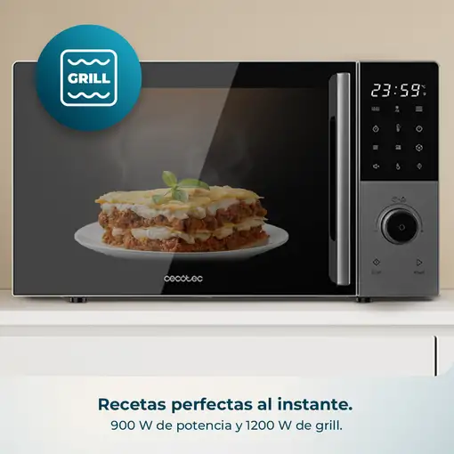 Cecotec Proclean 2800 Negro, Gris Microondas con grill Encimera 28 L 900 W