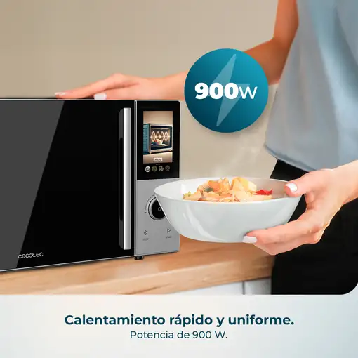 Microondas digital táctil con grill, 25L, 900W, Convection 2500 Touch CECOTEC