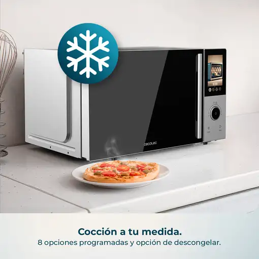 Microondas digital táctil con grill, 25L, 900W, Convection 2500 Touch CECOTEC