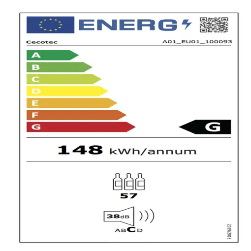 Cecotec Vinoteca integrable Bolero GrandSommelier Duo 57000 Touch Compressor