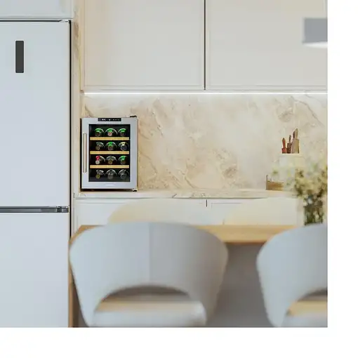 Cecotec Bolero GrandSommelier 1255 CoolWood Nevera de vino Integrado Acero inoxida