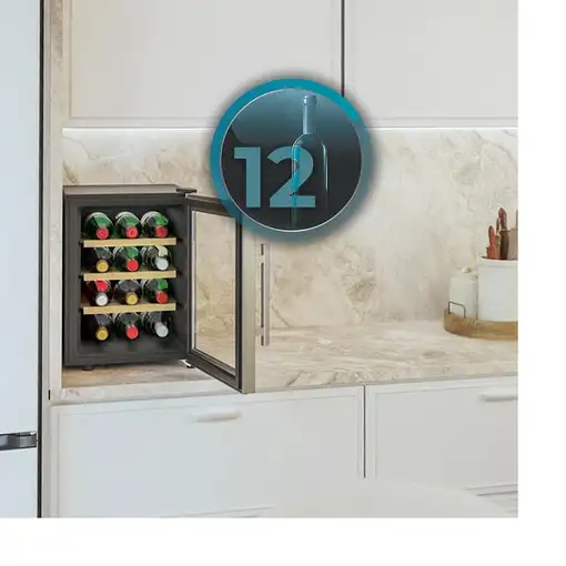 Cecotec Bolero GrandSommelier 1255 CoolWood Nevera de vino Integrado Acero inoxida