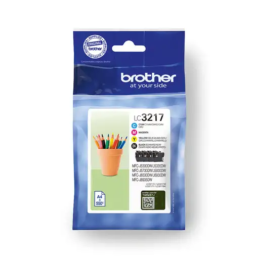 Brother LC3217VALDR cartucho de tinta 4 pieza(s) Original Negro, Cian, Magenta, Am