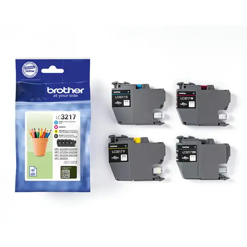 Brother LC3217VALDR cartucho de tinta 4 pieza(s) Original Negro, Cian, Magenta, Am