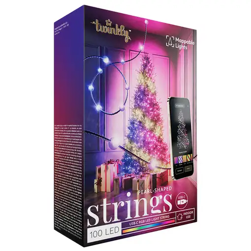 Twinkly Strings USB-C Pearls Tira de luz inteligente Wi-Fi/Bluetooth