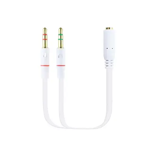 Nanocable Cable Adaptador Audio Jack 3.5/H de 4 Pines a 2 Jack 3.5/M de 3 Pines, B