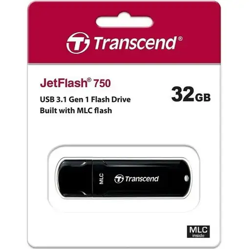 Transcend JetFlash 750, 32GB unidad flash USB USB tipo A 3.2 Gen 1 (3.1 Gen 1)