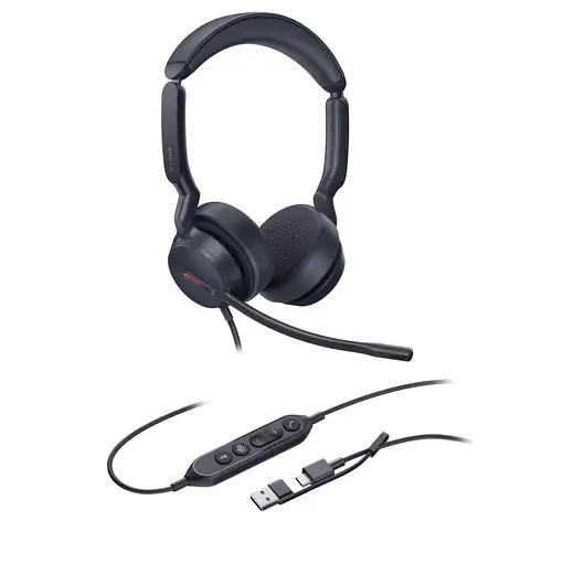 Yealink UH44 Dual Teams USB-C/A Auriculares Alámbrico Diadema