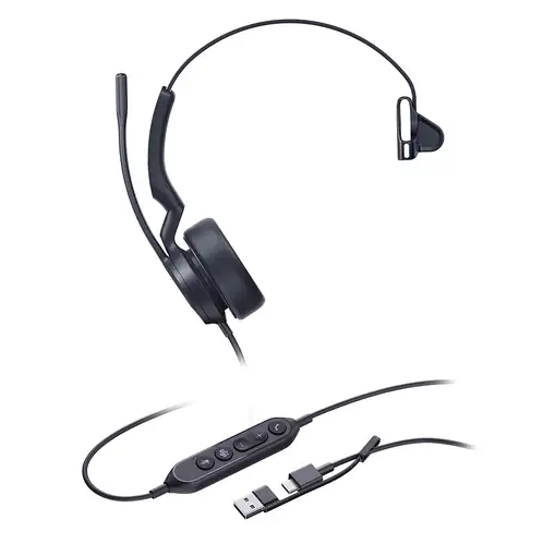 Yealink UH44 Mono Teams USB-C/A Auriculares Alámbrico Diadema