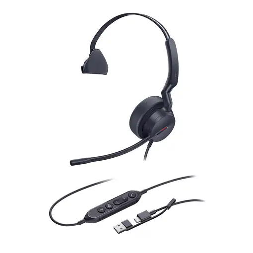 Yealink UH44 Mono Teams USB-C/A Auriculares Alámbrico Diadema
