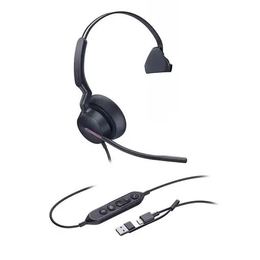Yealink UH46 Mono Teams USB-C/A Auriculares Alámbrico Diadema