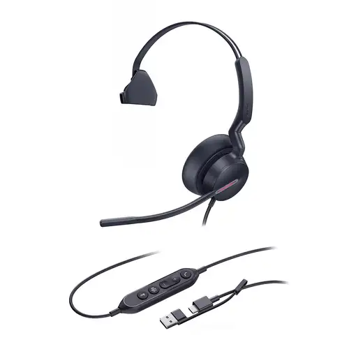 Yealink UH46 Mono Teams USB-C/A Auriculares Alámbrico Diadema
