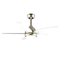 Cecotec Ventilador de techo con luz EnergySilence Aero 4200 GoldLightWood