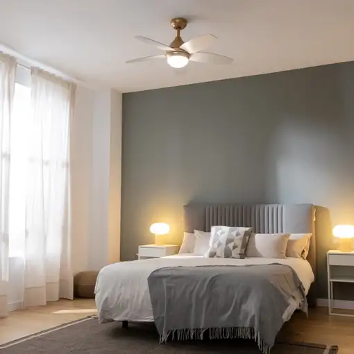 Cecotec Ventilador de techo con luz EnergySilence Aero 4200 GoldLightWood