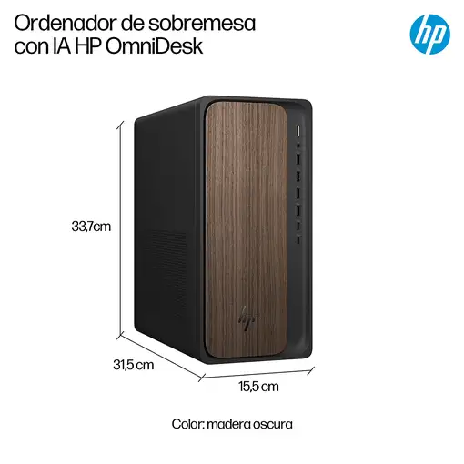 HP OmniDesk Desktop AI M03-0013ns PC Intel Core Ultra 5 225 16 GB DDR5-SDRAM 1 TB