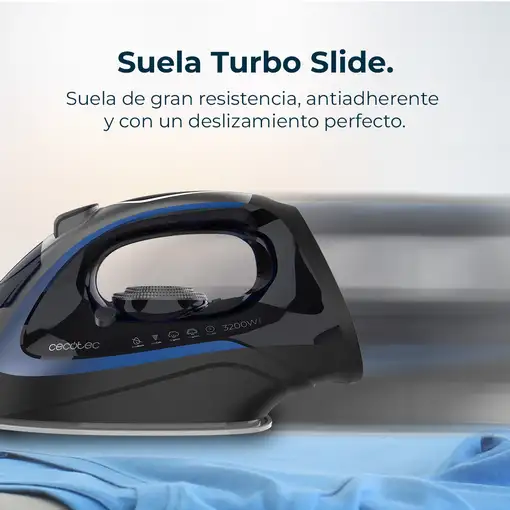 Plancha vapor-seco suela antiadherente 3200 W Azul A90_EU01_001871 CECOTEC