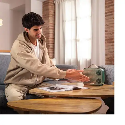 Cecotec ReadyWarm 1550 Ceramic Aura Interior Verde 1500 W Ventilador eléctrico
