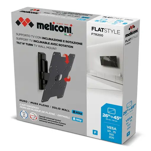 Meliconi 580477 soporte para TV 114,3 cm (45") Negro
