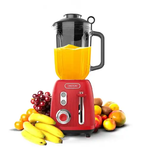 Cecotec Power Black Titanium RetroRed 1,5 L Batidora de vaso 1200 W Rojo