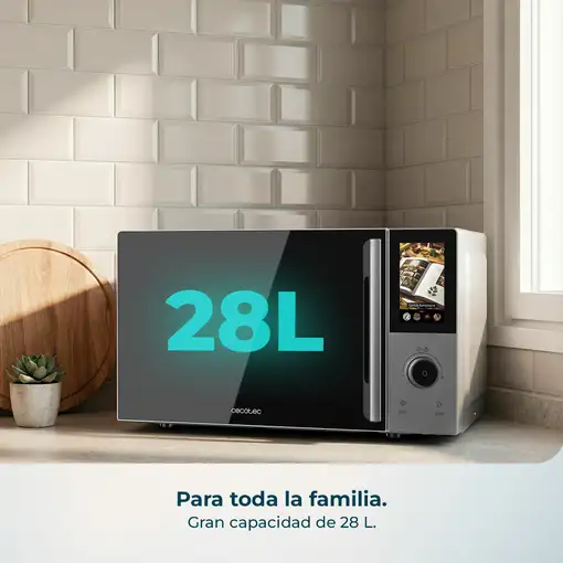Cecotec Convection 2800 Touch Negro, Gris Microondas con grill Encimera 28 L 900 W