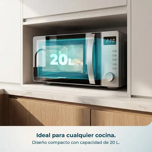 Cecotec Proclean 5005 Negro, Plata Solo microondas Encimera 20 L 700 W