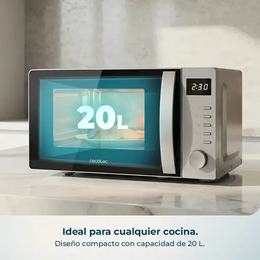 Cecotec Proclean 5105 Plata, Negro Solo microondas Encimera 20 L 700 W