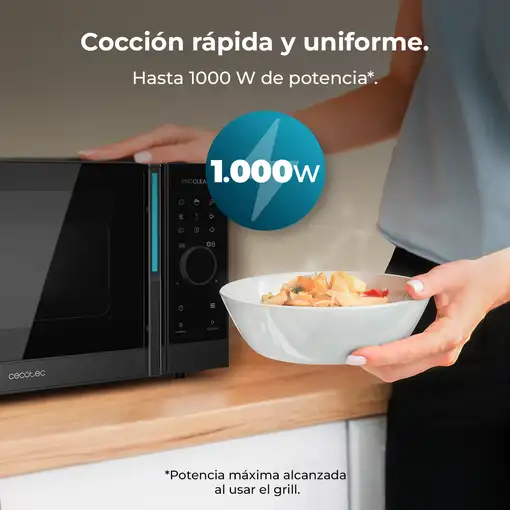 Cecotec Proclean 5130 Negro, Gris Microondas con grill Encimera 23 L 800 W
