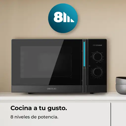 Cecotec Proclean 4120 Negro, Gris Microondas con grill Encimera 23 L 800 W