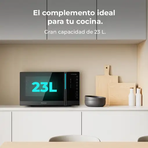 Cecotec Proclean 6120 Negro, Gris Microondas con grill Encimera 23 L 800 W