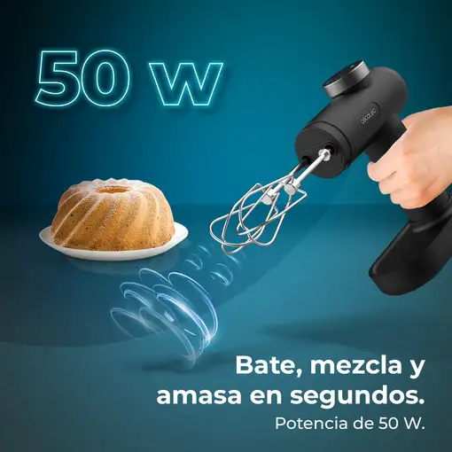 Cecotec PowerTwist Batidora de mano 50 W Negro