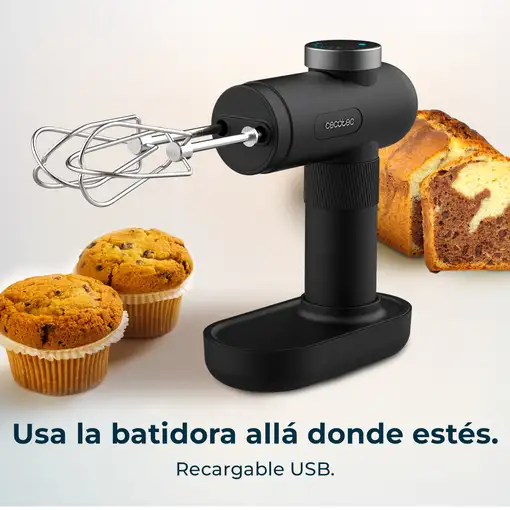 Cecotec PowerTwist Batidora de mano 50 W Negro