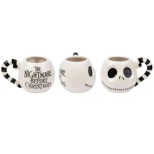Taza de cerámica Pesadilla Antes de Navidad Cabeza de Jack en 3D