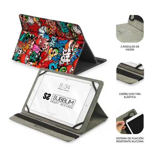 Funda Tablet Universal Trendy Case Graffiti 9.6\ a 11\