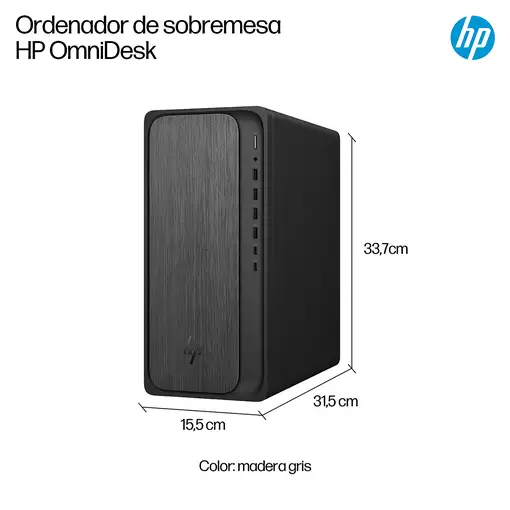 HP OmniDesk Desktop M02-0013ns PC AMD Ryzen™ 5 8500G 16 GB DDR5-SDRAM 1 TB SSD Win