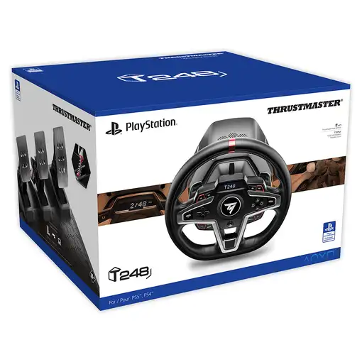 Thrustmaster T248 Negro USB Volante + Pedales PC, PlayStation 4, PlayStation 5