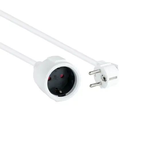 Nanocable Cable de Alimentación Alargador, Blanco, 2 m