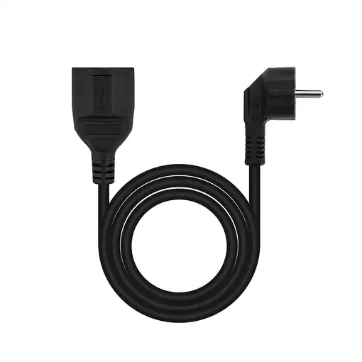 Nanocable Cable de Alimentación Alargador, Negro, 10 m