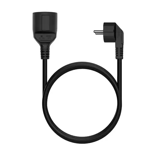 AISENS Cable Alargador de Alimentacion Schuko, CEE7/M-CEE7/H, Negro, 10M