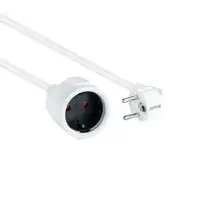 Nanocable Cable de Alimentación Alargador, Blanco, 5 m