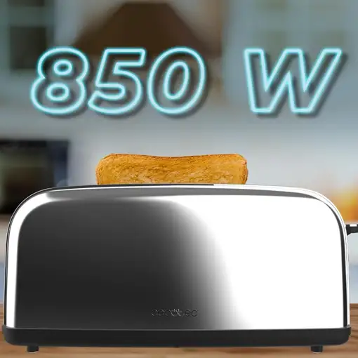Cecotec Tostador vertical Tostador vertical Toastin` time 850 Inox Long