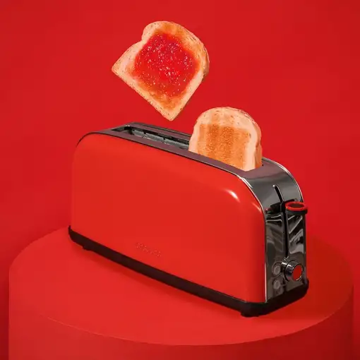 Cecotec Tostador vertical Tostador vertical Toastin` time 850 Red Long Lite