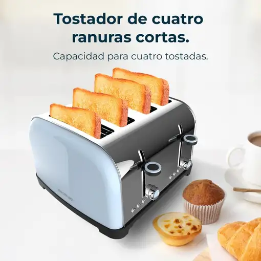 Cecotec Tostador vertical Tostador vertical Toastin` time 1500 Double Blue