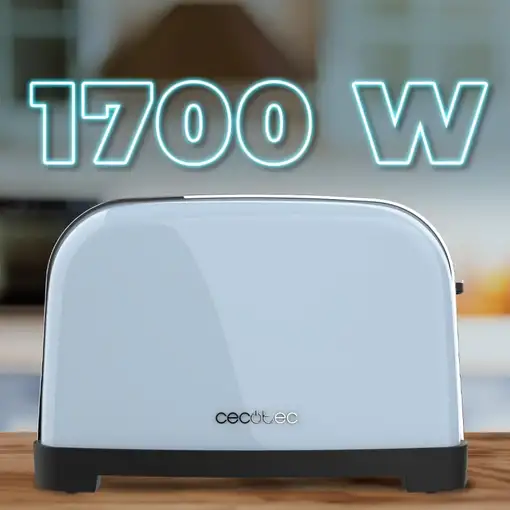 Cecotec Tostador vertical Tostador vertical Toastin` time 1500 Double Blue