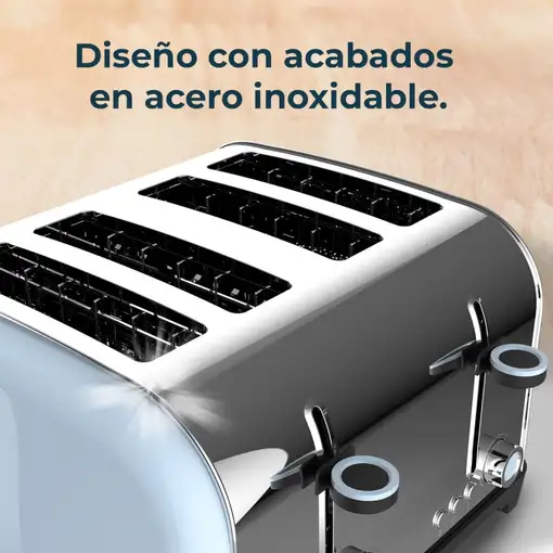 Cecotec Tostador vertical Tostador vertical Toastin` time 1500 Double Blue