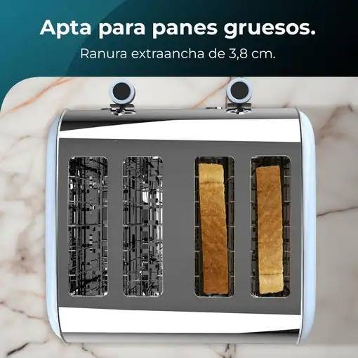 Cecotec Tostador vertical Tostador vertical Toastin` time 1500 Double Blue