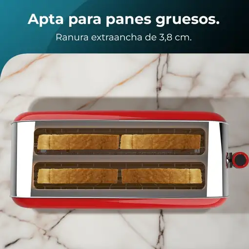 Cecotec Tostador vertical Tostador vertical Toastin` time 1500 Red Lite