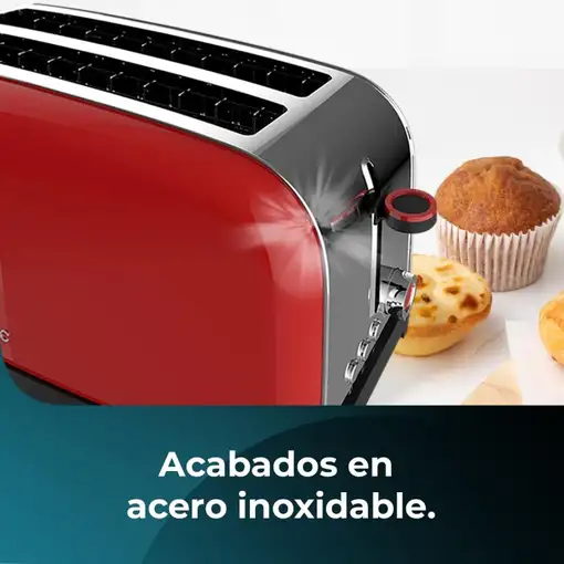 Cecotec Tostador vertical Tostador vertical Toastin` time 1500 Red Lite